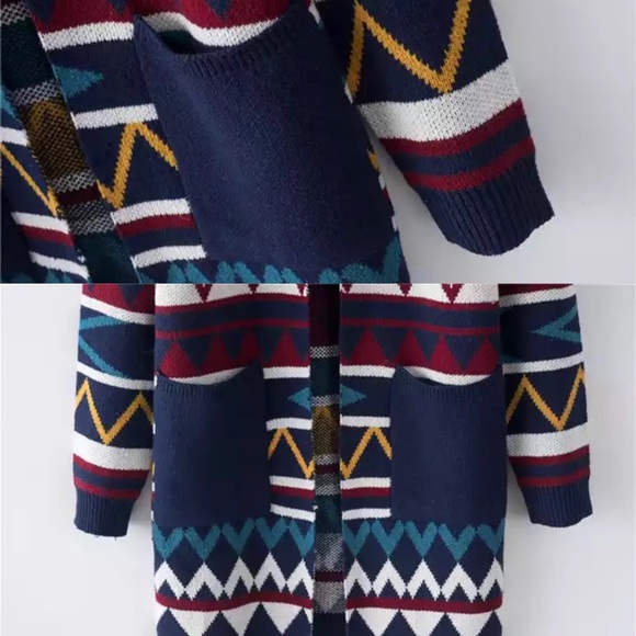 Eclectic Long duster cardigan - Picture 2 of 3